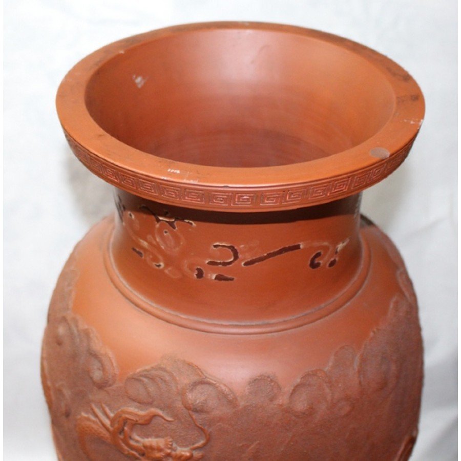 Chinese Dragon Terracotta Style Vase